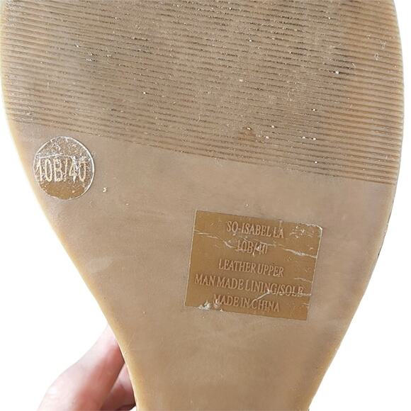 Sole Society Platform Wedge Heel Beige Strappy Sandals Womens 10B/EU40 Shoes EUC - Picture 9 of 11